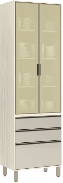 Paneleiro 2 Portas Vidro Reflecta Bronze Línea 70cm Luciane Cozinhas