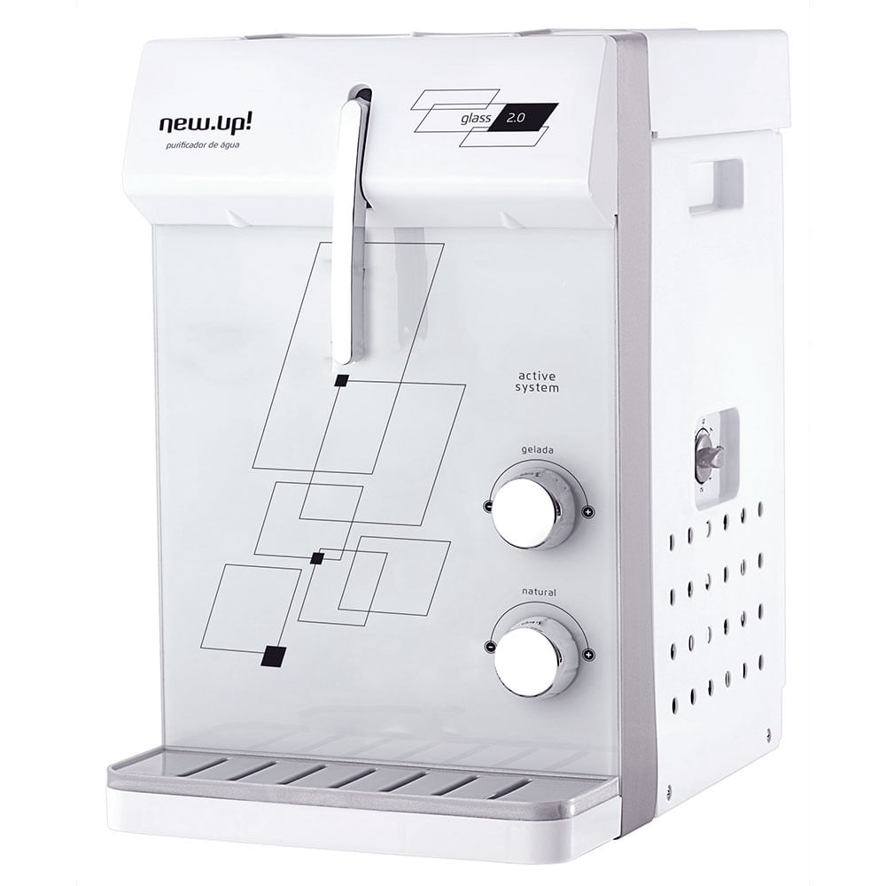 Purificador de água NewUp Infynit Glass Branco com Compressor
