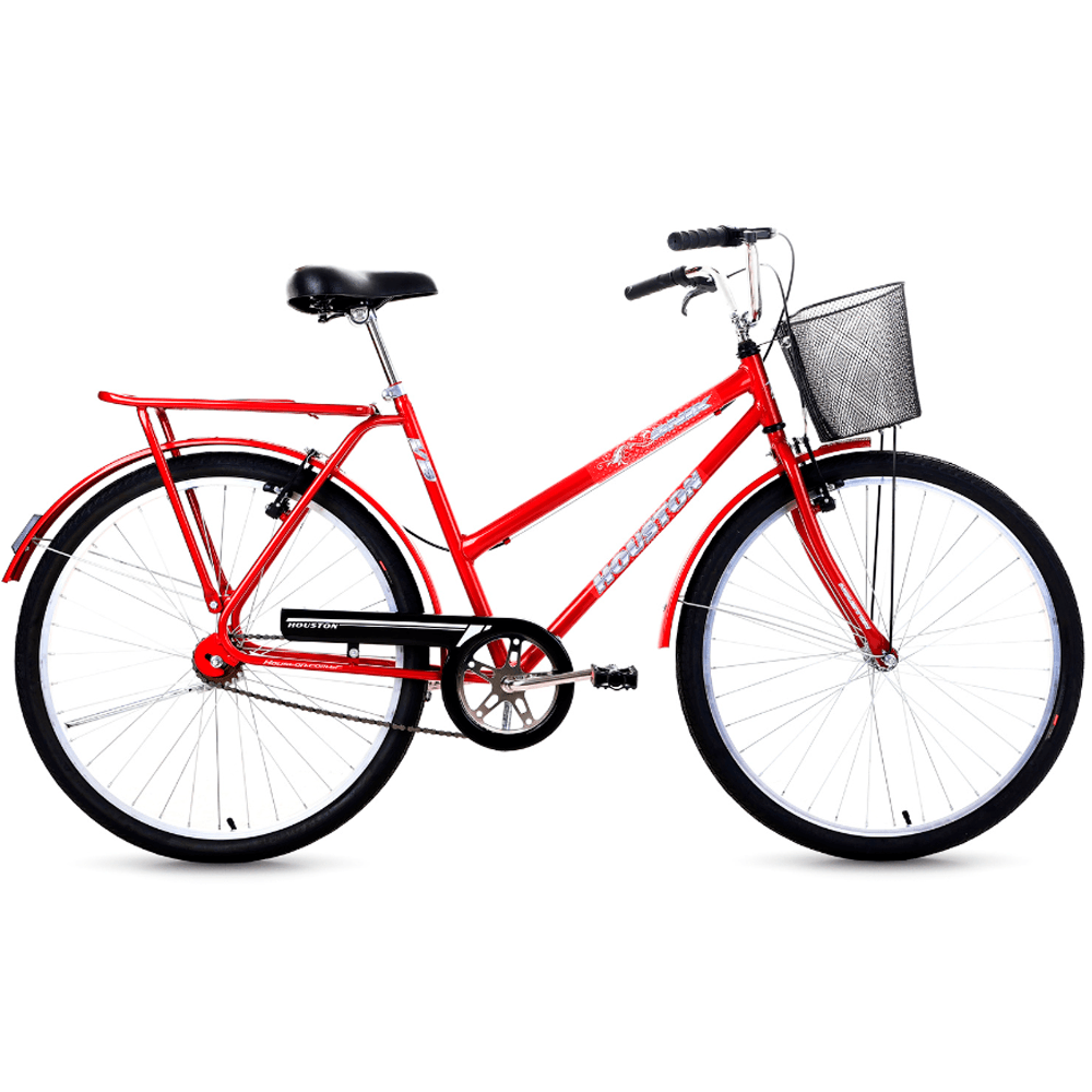 Bicicleta Aro 26 Houston com Bagageiro ONIX VB Vermelha