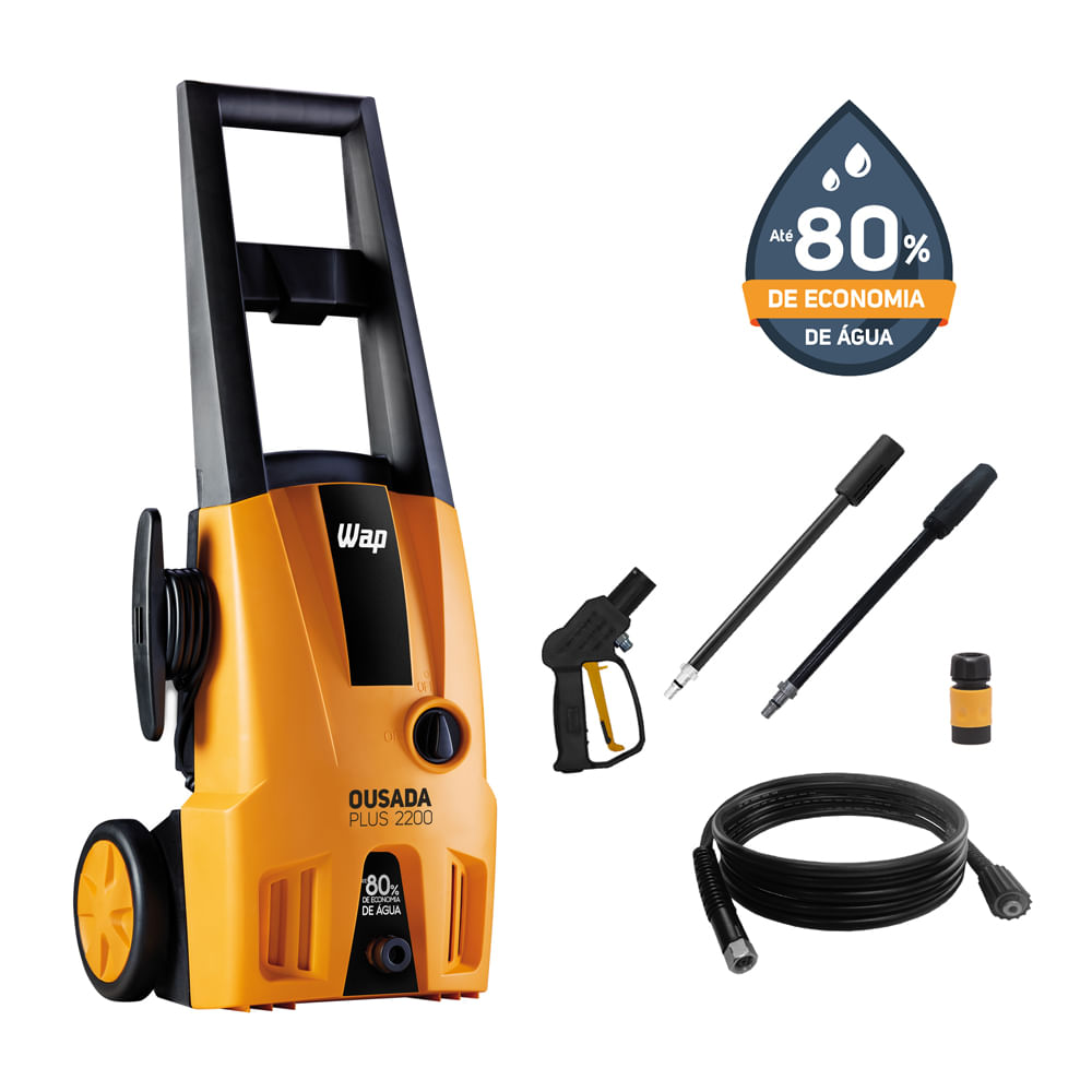 Lavadora de Alta Pressão Wap Ousada Plus 2200 1500 W 1750PSI Jato Leque e Concentrado