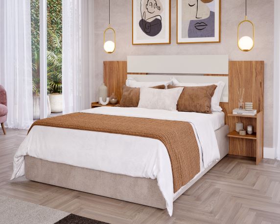 Cabeceira Casal Mila Panan Cinamomo Off White