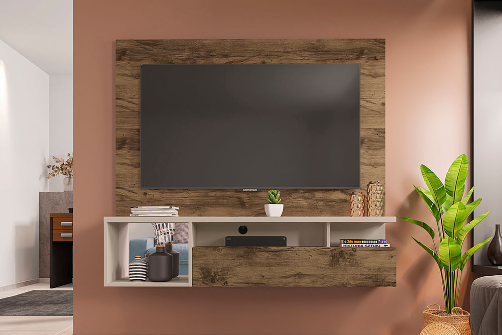 Painel Caemmun Black19 ideal para Tvs de até 55"